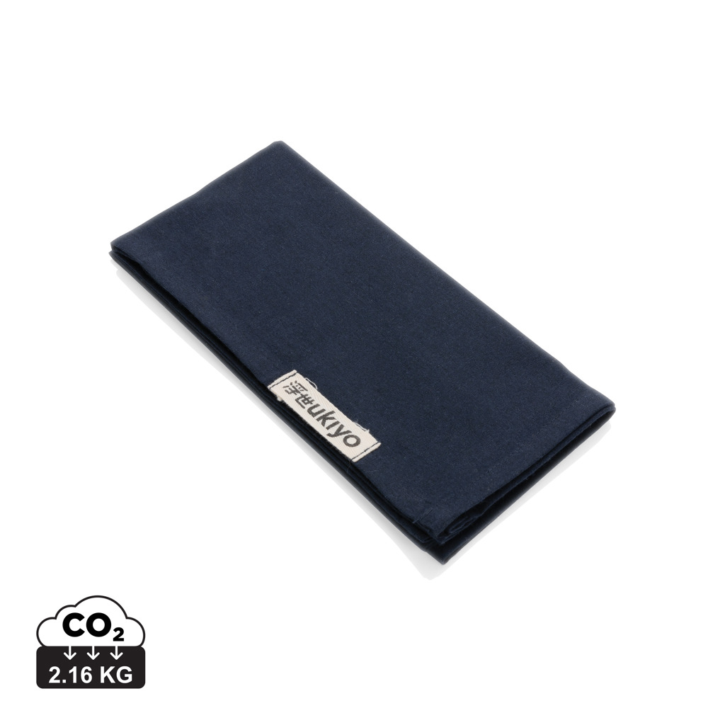 4 serviettes de table publicitaires 45x45cm Ukiyo IMPACT Bleu marine